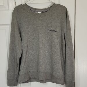 Calvin Klein Women's Heather Gray Crew Neck Sweater